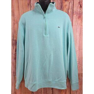Vineyard Vines Mens XL Seafoam Green Quarter Zip Pullover